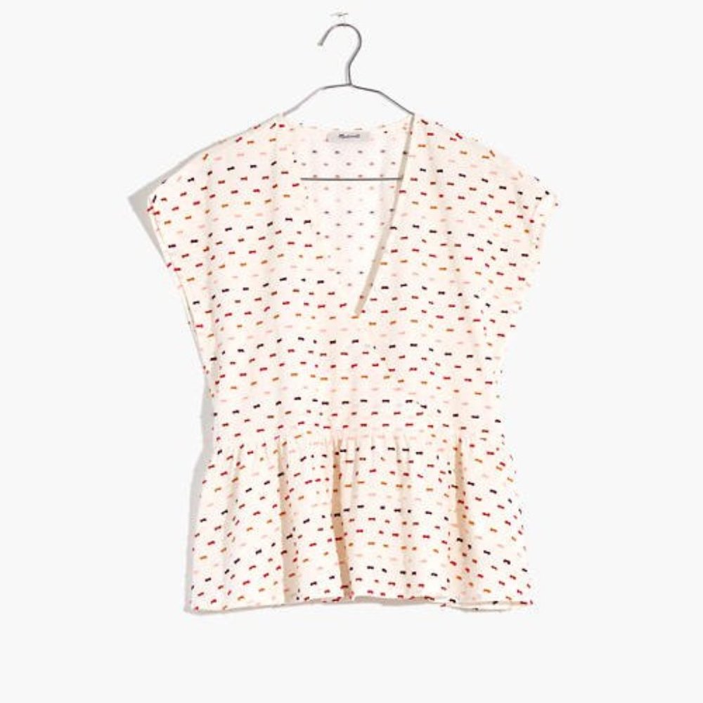 BESTSELLER Peplum Crossover Top in Rainbow Clipdot
